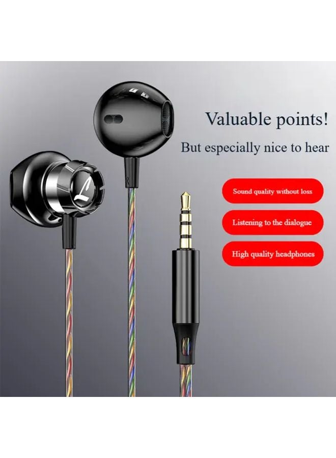 Black Type C Wired In Ear Headphones With Mic Hifi Surround Sound Noise Isolation - Image 4