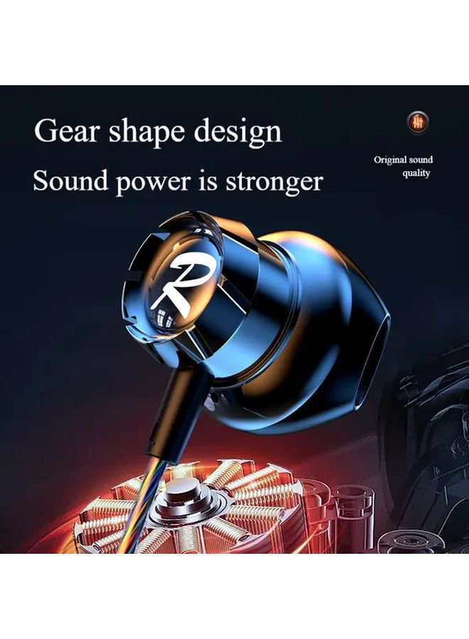 Black Type C Wired In Ear Headphones With Mic Hifi Surround Sound Noise Isolation - Image 5