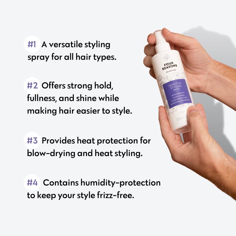 No nothing Very Sensitive Styling Mist - Fragrance Free Blow-Dry Styling Spray With Frizz Control, Non-Aerosol, Unscented, Anti-Humidity 100% Vegan - 8.5 fl oz - Image 2