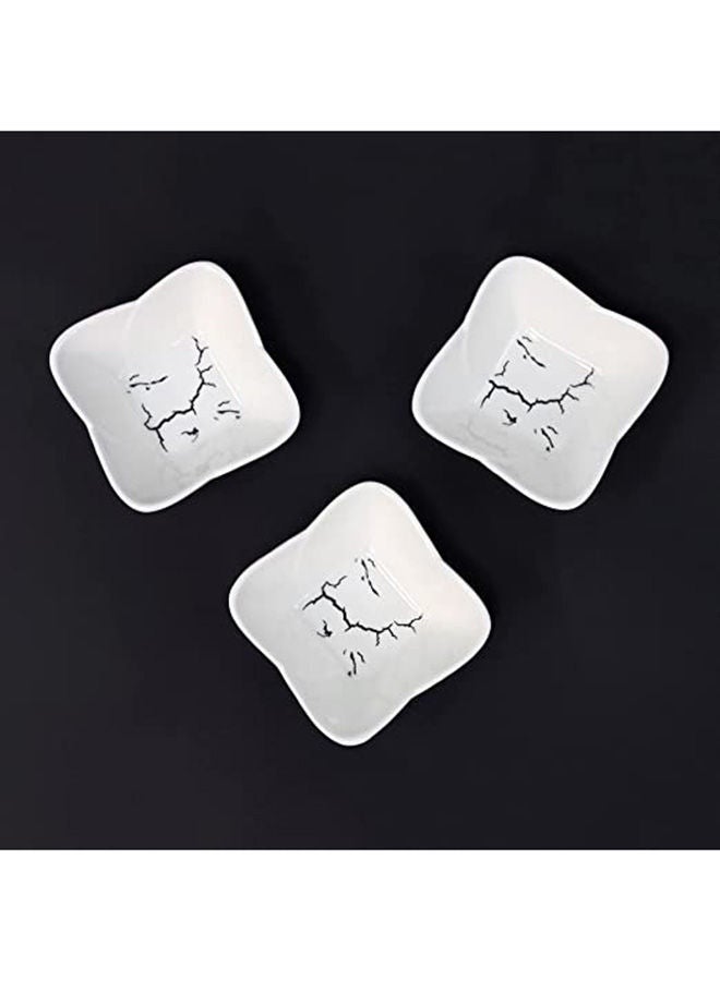 AKDC AKDC Ceramic Snack Dish Set of 3 Pieces Whiteware Crème Ramekins Dishes Oven  - Image 2