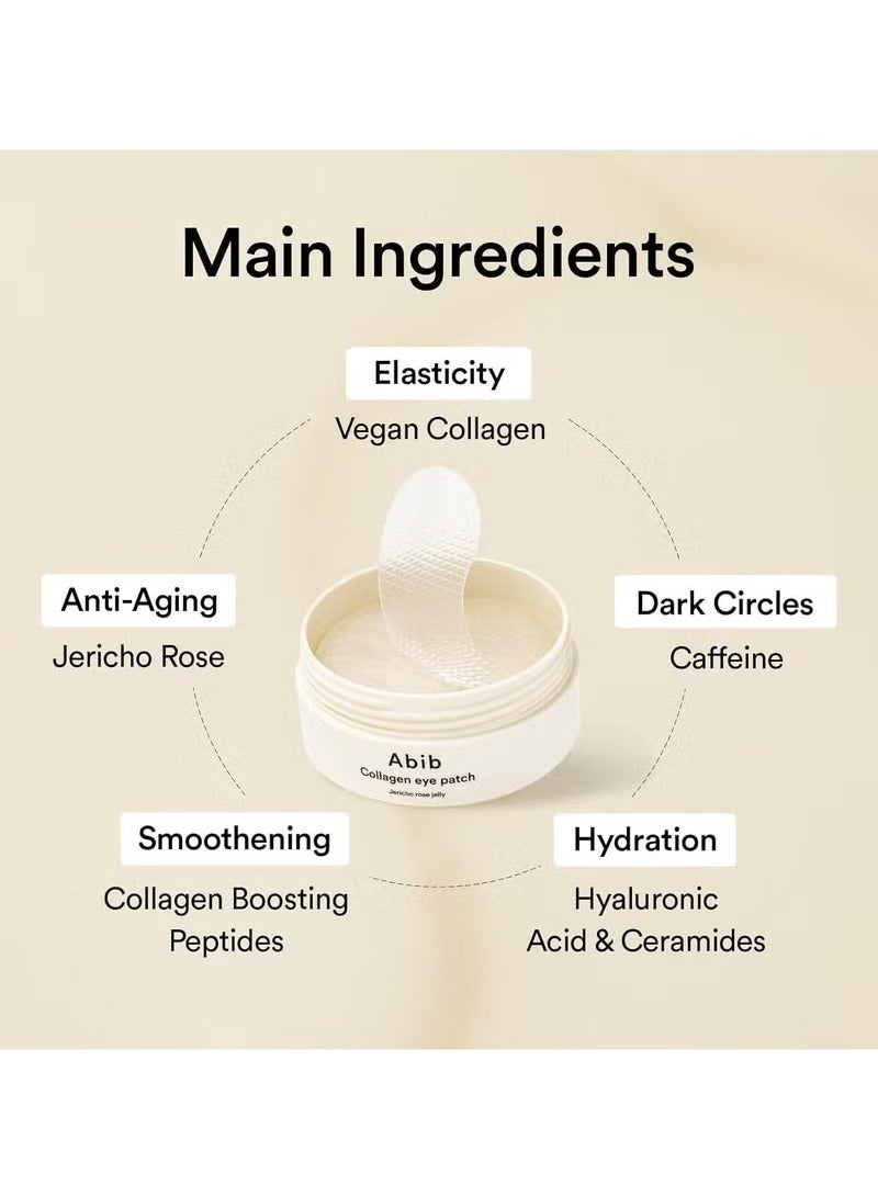 abib Collagen Eye Patch Jericho Rose Jelly 60 Patches, Korean Under Eye Patches for Puffy Eyes and Dark Circles, Anti-Wrinkle, Collagen, Caffeine, Niacinamide, Ceramide, Antioxidant, Skin Care - Image 5