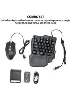 Rabos Half Hand Gaming Keyboard and Mouse Combo 4 in 1 Mobile Game Combo Pack Mobile Gamepad Controller One Handed Gaming Keyboard Mouse Converter for Android  - Image 2