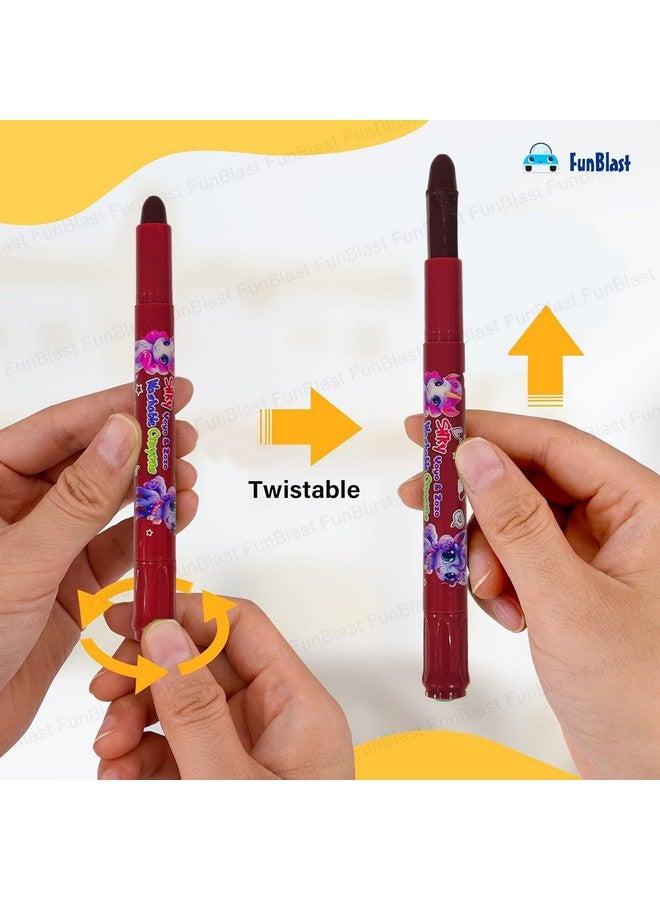 فنبلاست أقلام تلوين فن بلاست للأطفال - قابلة للغسل، ناعمة كالحرير، قابلة للدوران، 48 لونًا، في علبة، مجموعة أقلام تلوين للأطفال، مجموعة أقلام تلوين فنية للأطفال، مجموعة رسم وتلوين (48 لونًا) - Image 3