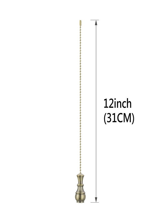 Aspen Creative Antique Brass 20515-41, 12" Ceiling Fan Beaded Solid Steel Decorative Pull Chain Finish - Image 2