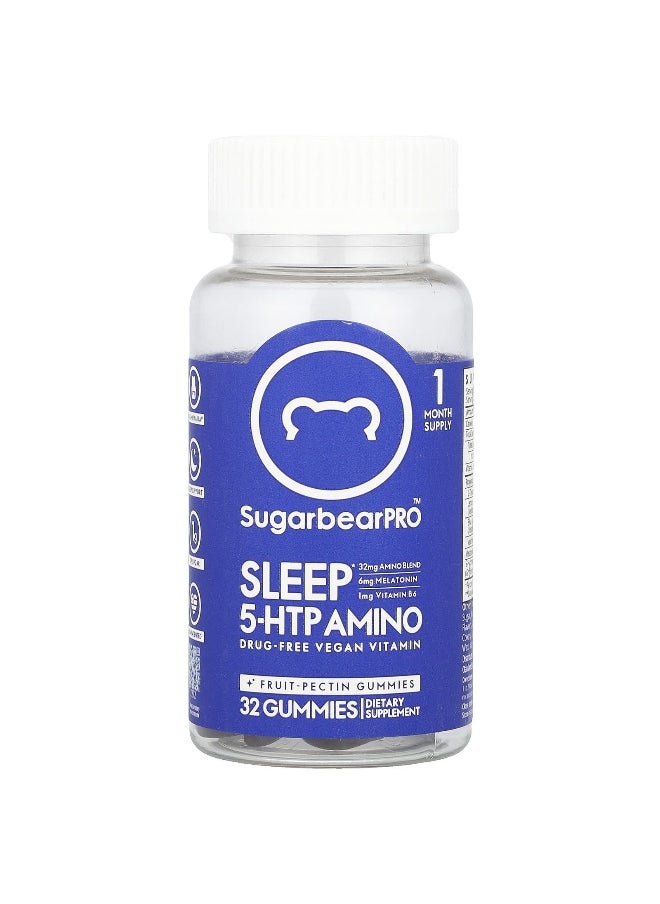 SugarbearPRO SugarbearPro, Sleep 5-HTP Amino Gummies, 32 Gummies  - Image 1