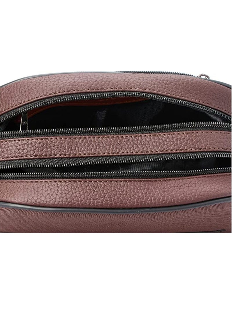 Crossland CROSSLAND Handbag Canvas and Leather - 3 Zippers internal Pocket  - Image 4