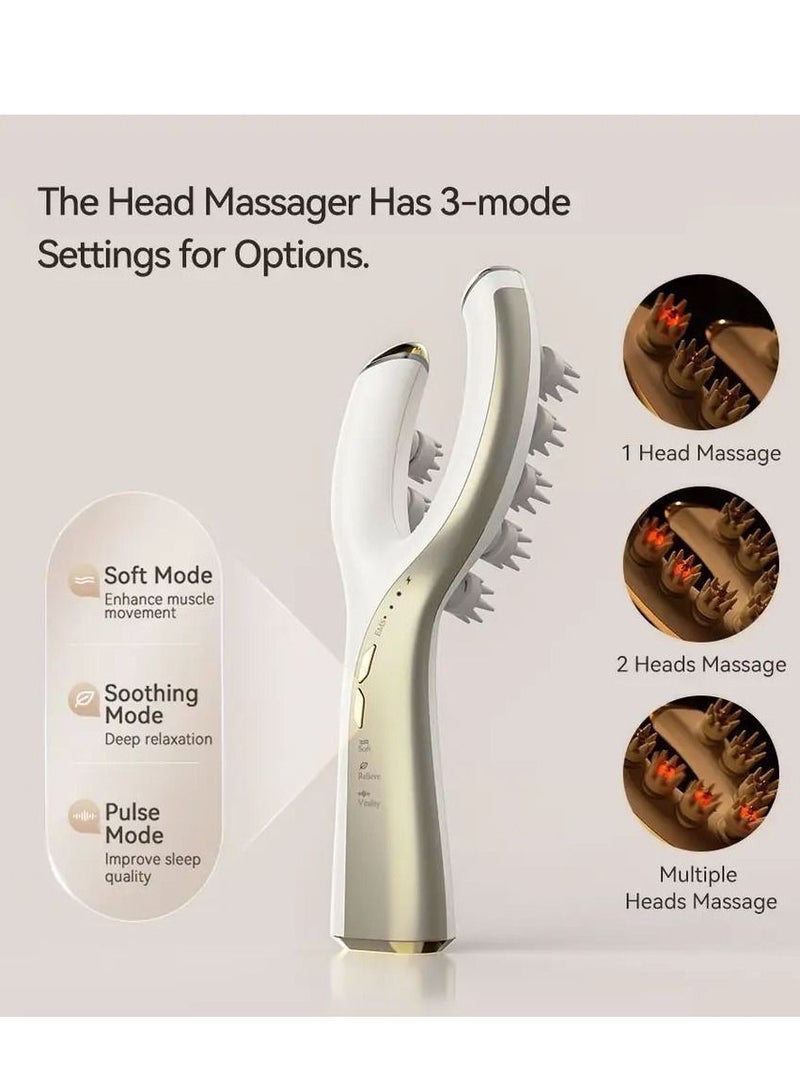 Anti Hair Loss Red Light Therapy Vibration Hair Growth Ems Massager Brush Octopus Head Massager Hair Growth Comb - Image 3