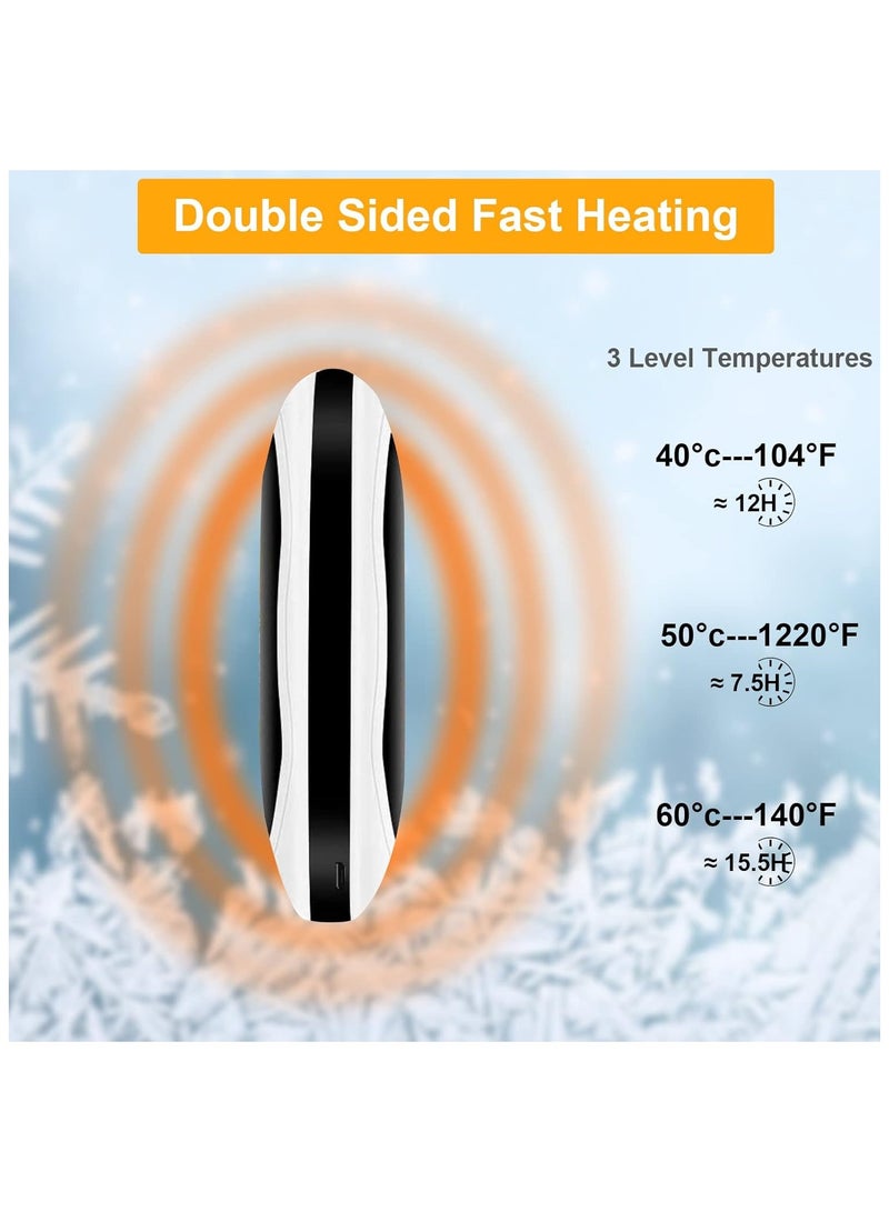 general Rechargeable Hand Warmer 10000mAh Power Bank USB 3 Level Temperature Setting LCD Display Winter Gift for Women Men Kids - Image 2