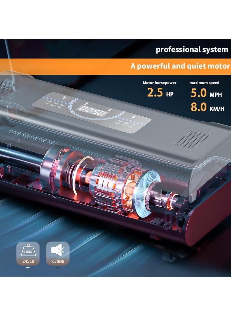 RUIYADA Treadmill For Home Protable Under Desk Walking Pad With Remote Control LED Display Walking Jogging Machine For Office Exercise - Image 5