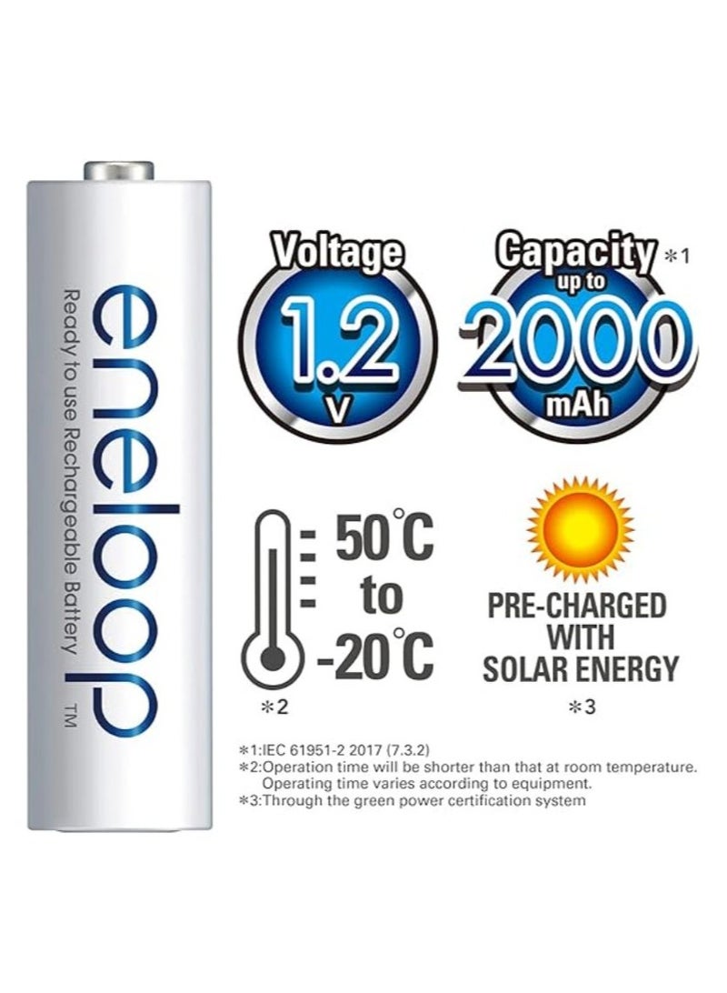 Panasonic Eneloop 2-Cells 2000mAh AA Rechargeable Batteries - Image 3