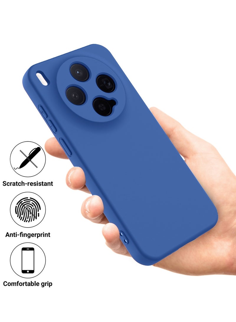 دبليو تيك غطاء حماية من السيليكون السائل الناعم لهاتف vivo x300 5G 2025 (MCRPSN) - أزرق بحري - Image 2