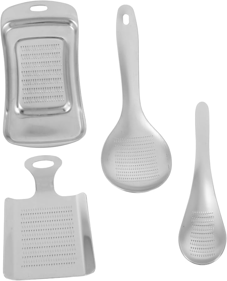 Cabilock 4Pcs Stainless Steel Garlic Ginger Grater Multi Functional Kitchen Grinding Tool - Image 1
