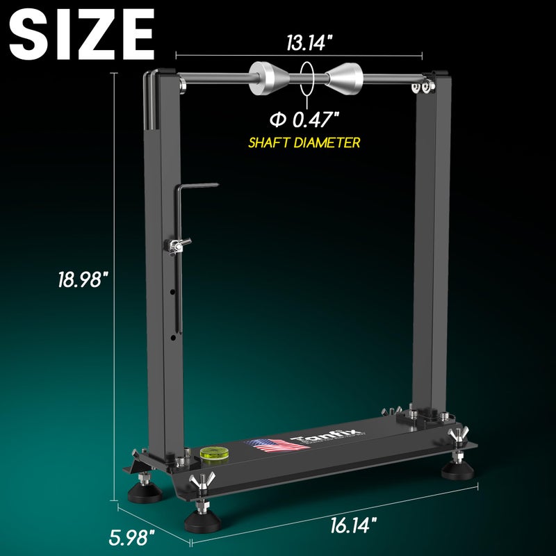 Tanfix Motorcycle Wheel Balance Stand, Heavy-Duty Single-Axle Wheel Balancing Tool for Static & Dynamic Tire Alignment - Image 5
