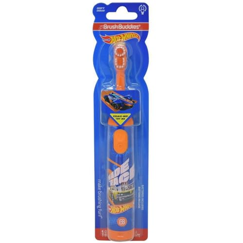 Brush Buddies Hot Wheels Electric Toothbrush, Kids Electric Toothbrushes, Battery Toothbrush, Toddler Electric Toothbrush for Kids 4-7 - Image 2