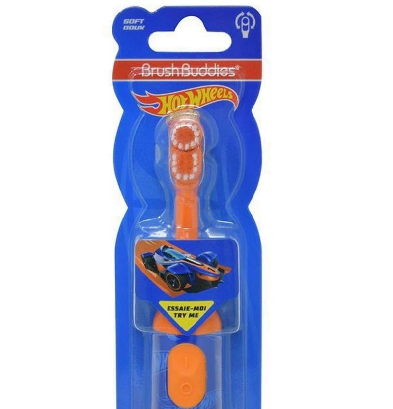 Brush Buddies Hot Wheels Electric Toothbrush, Kids Electric Toothbrushes, Battery Toothbrush, Toddler Electric Toothbrush for Kids 4-7 - Image 3