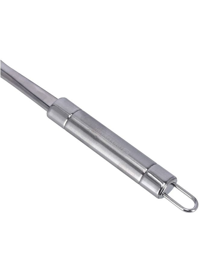 Royalford Stainless Steel Slotted Turner With Tube Handle Fish Slice Serving Spatula  RF9850 Silver 35x8x3.6cm - Image 5
