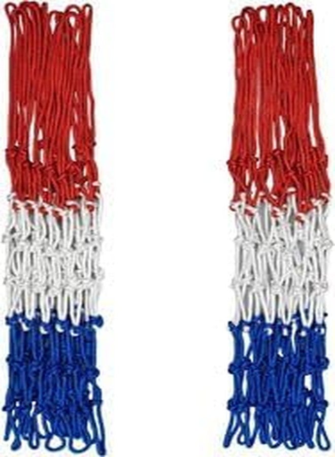 AYWAL Basketball Net, Blue-Red-White (One Pair) N32 - Image 1