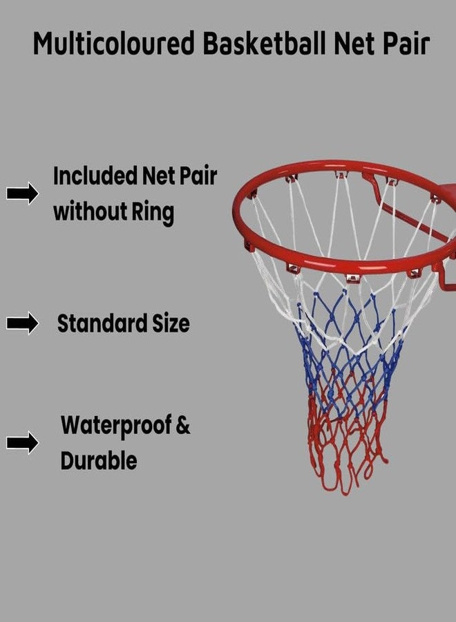 AYWAL Basketball Net, Blue-Red-White (One Pair) N32 - Image 5