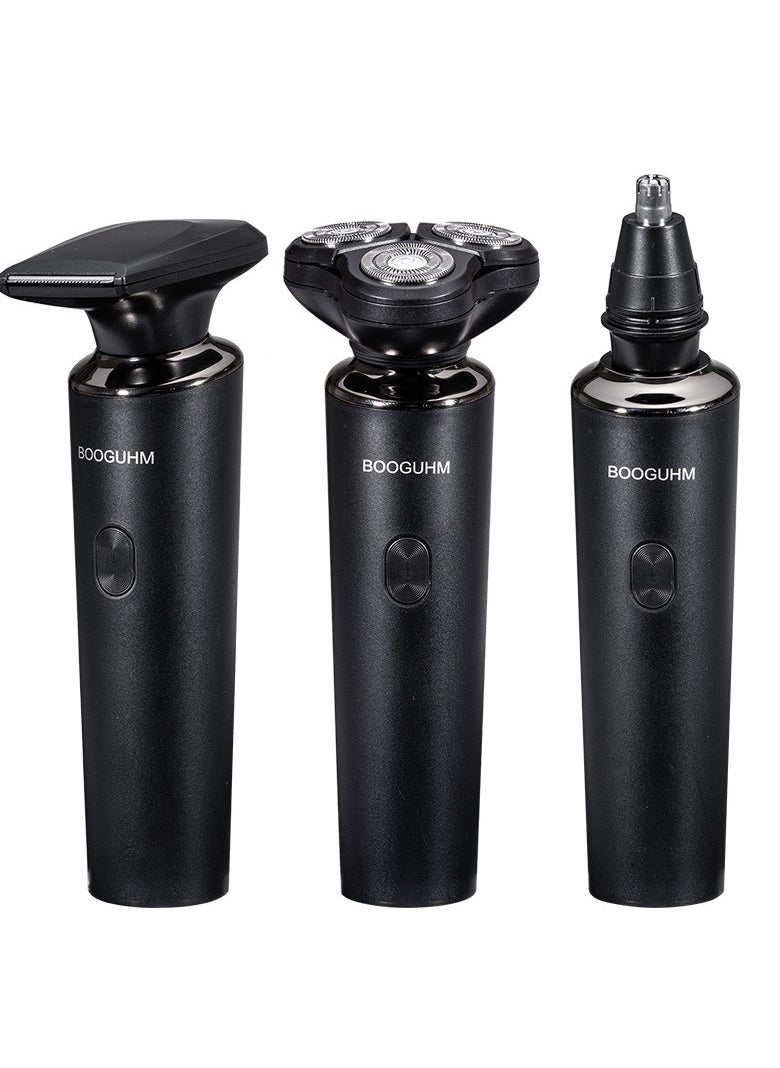 BOOGIC 3-in-1 Multifunctional Shaver - Sideburn Trimmer, Shaver, and Nose Hair Trimmer; IPX7 Waterproof; Intelligent Anti-Pinch; Type-C Fast Charging; 3D Floating Blades; 60-Minute Runtime.  - Image 2