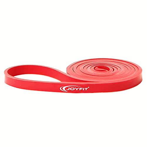 Joyfit Resistance Loop Bands - for Strength Training, Fitness Exercises, Pull up and Chin up Support, Leg, HIPS, Core, Back, Chest and Arms Workout for Men and Women at Home and Gym (Red) - Image 1
