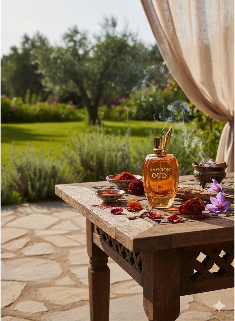 نوير عطر زعفران عود أو دو برفيوم للرجال والنساء - عطر فاخر للجنسين - رائحة الزعفران والخشب الغريبة تدوم طويلاً - 80 مل - Image 3