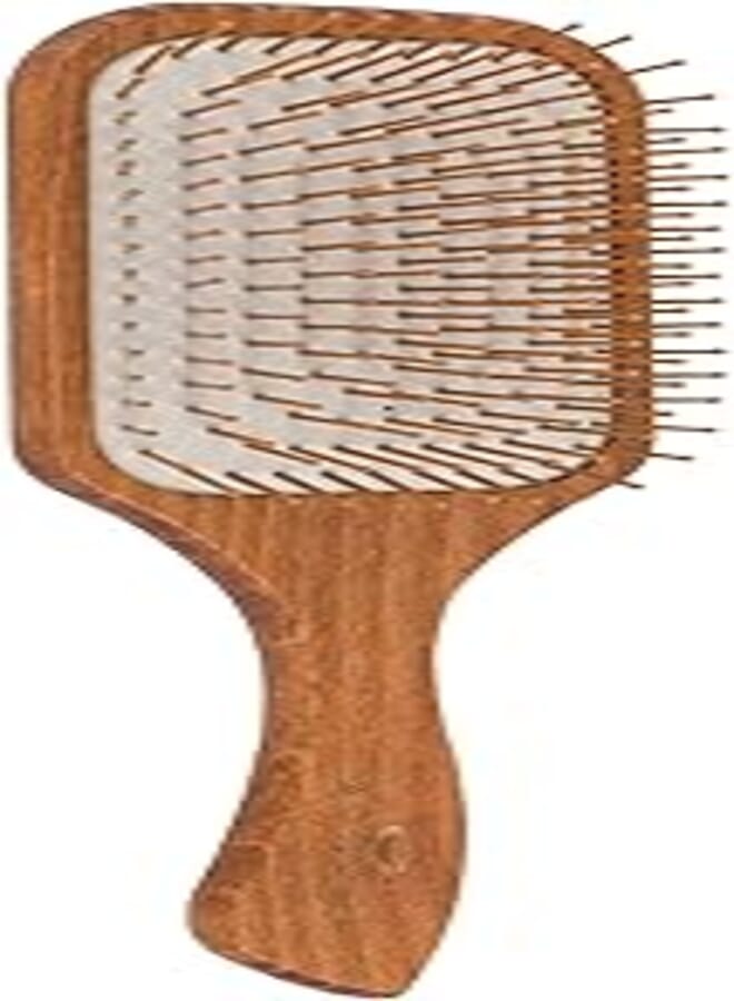 Large square wooden hair brush