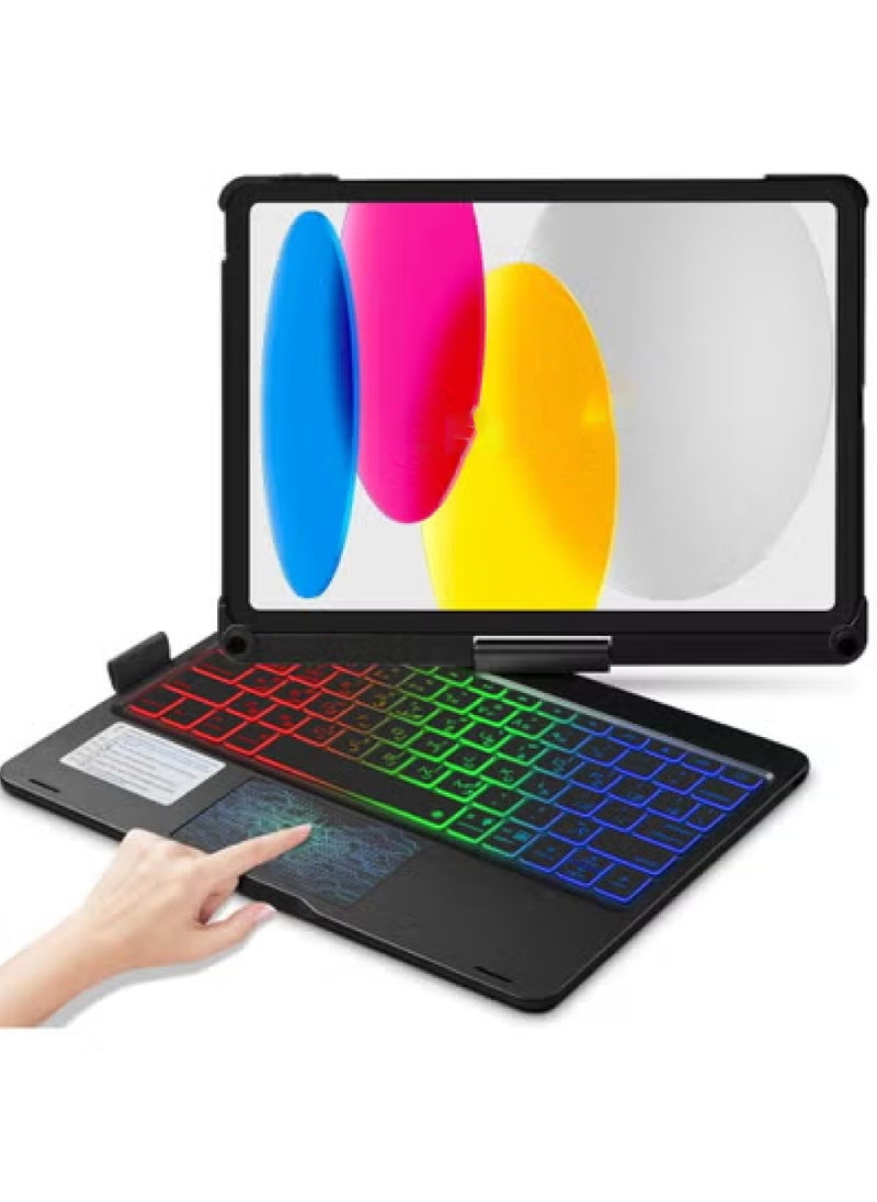 Rock Pow - Magic TrackPad Keyboard for Apple iPad Air 13 inch (M3/M2, 2025/2024),iPad Pro 12.9 inch(2022/2021/2020/2018) Case with Keyboard, Smart Wireless Keyboard Case for iPad Pro 12.9(2018-2023) Air 13 inch 2025/2024 with Pencil Slot - Image 1