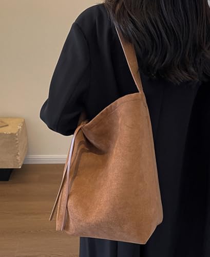 Pocadri Hobo Bags for Women Vegan Leather Handbag Suede Hobo Bags Bucket Shoulder Bag Purse Tote Handbag Fashion Designer Bag - Image 4
