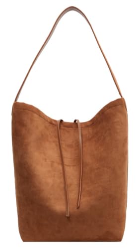 Pocadri Hobo Bags for Women Vegan Leather Handbag Suede Hobo Bags Bucket Shoulder Bag Purse Tote Handbag Fashion Designer Bag - Image 1