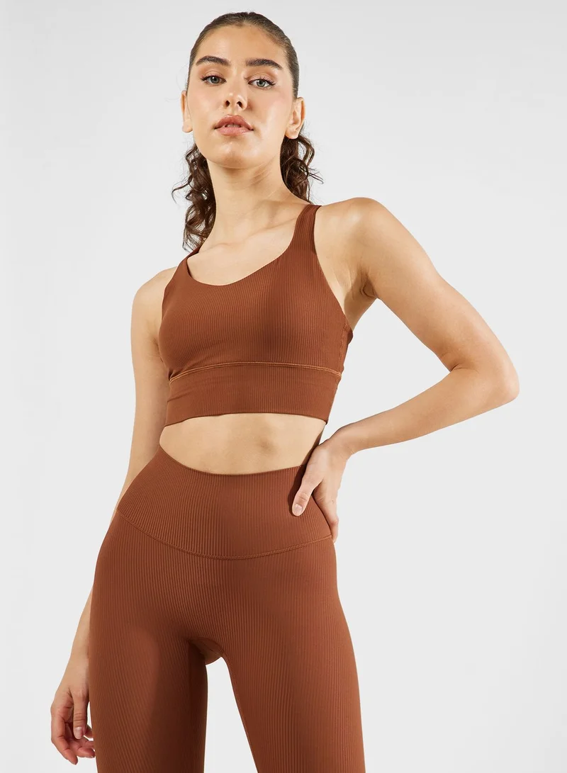 فورورد Back Cutout Sports Bra And Leggings Set
