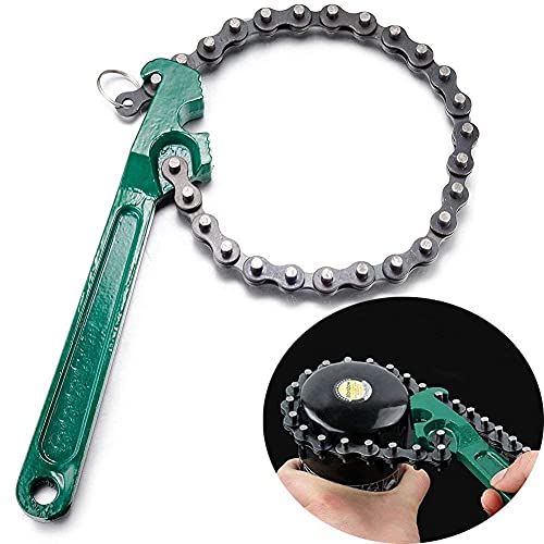 HomDSim Chain Wrench, 12 inches Automotive Oil Fuel Filter Chain Wrench Pliers Adjustable Removal Remover Tool,fits 1.6" to 5.9" Diameter - Image 2