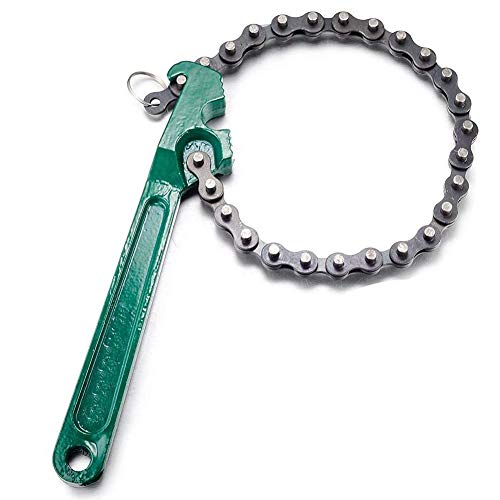 HomDSim Chain Wrench, 12 inches Automotive Oil Fuel Filter Chain Wrench Pliers Adjustable Removal Remover Tool,fits 1.6" to 5.9" Diameter - Image 1
