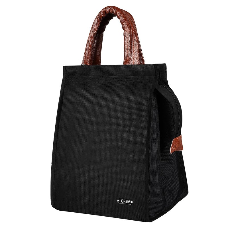 LOREM Casual/Formal Linen Textured Insulated Tiffin Bag/Lunch Bag for Men & Women Office, College & School Waterproof Lunch Bag - Image 1