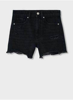 Kids Rinse Distressed Denim Shorts