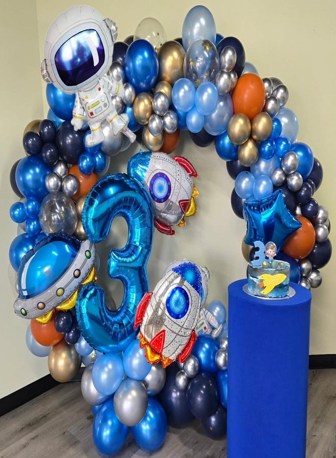 KHC-KHF Astronaut-Balloons 6PCS Astronaut UFO Rocket Foil Balloons Space Party Decorations for Baby Shower Universe Space Themed Birthday Party Decor for Kids - Image 2
