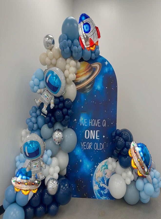 KHC-KHF Astronaut-Balloons 6PCS Astronaut UFO Rocket Foil Balloons Space Party Decorations for Baby Shower Universe Space Themed Birthday Party Decor for Kids - Image 5