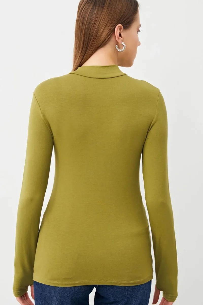 بيبانتولون BIPANTOLON Women's 3-Pack Slim Fit Half Turtleneck Bodysuits