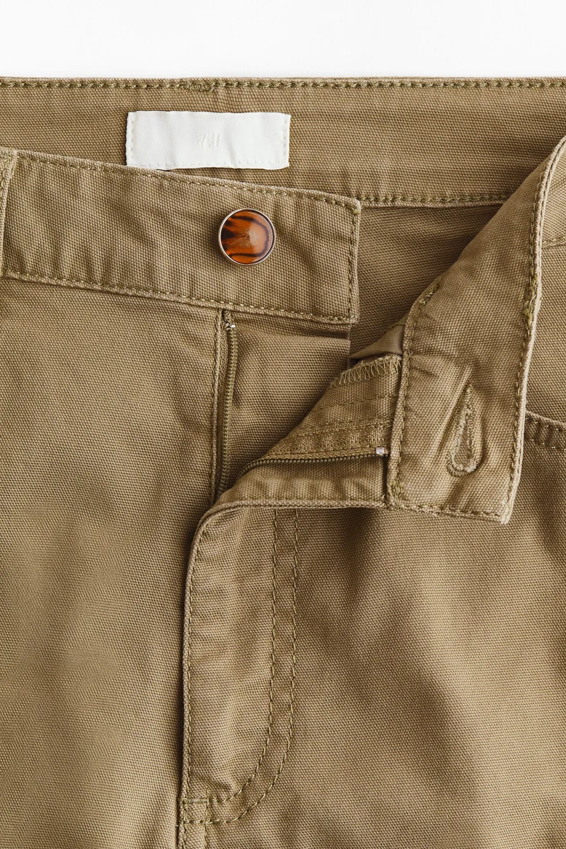 اتش اند ام بنطلون قطن كانفاس بقصّة بوت كت