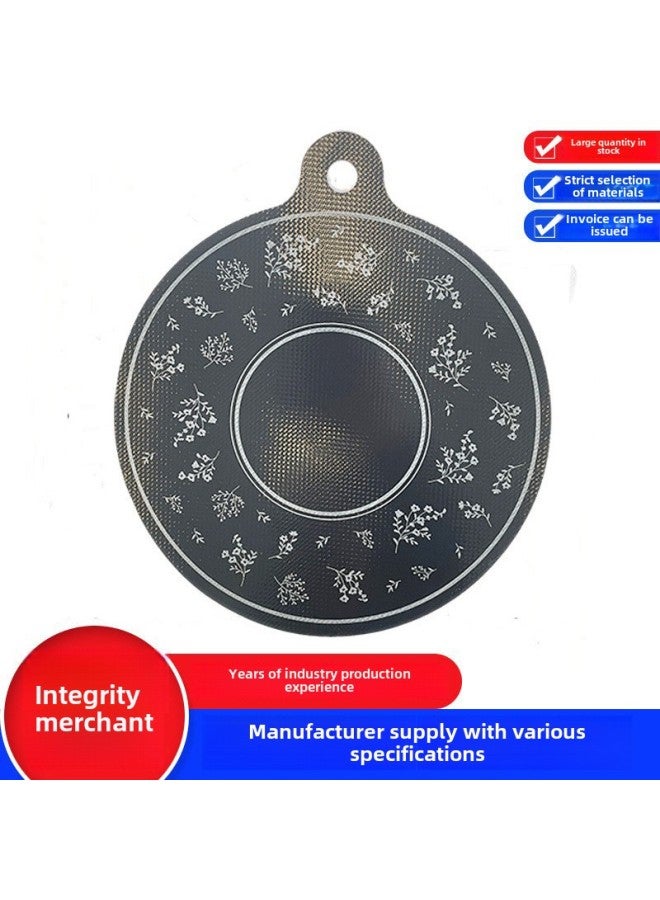 Special Induction Cooker Mat Non-slip Mat Anti-oil Anti-fouling Mat Thermal Pad High Temperature Resistant Silicone Induction Cooker Protection Mat-Size:0.7mm 24cm Hanging Ear White Bottom  - Image 1
