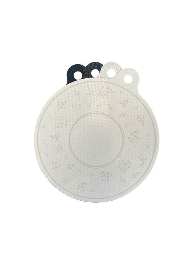 Special Induction Cooker Mat Non-slip Mat Anti-oil Anti-fouling Mat Thermal Pad High Temperature Resistant Silicone Induction Cooker Protection Mat-Size:0.7mm 24cm Hanging Ear White Bottom  - Image 2