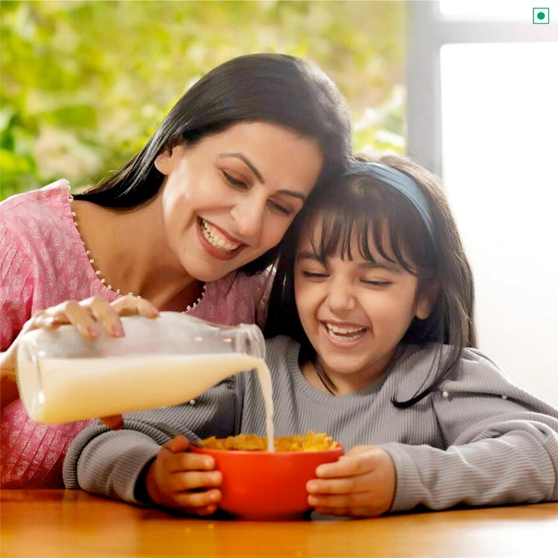 Kwality Corn Flakes with Almond & Honey 1kg | Made with Golden Corns | 99% Fat-Free | High in Protein, Zero Cholesterol | Healthy Breakfast Cereal - Image 2