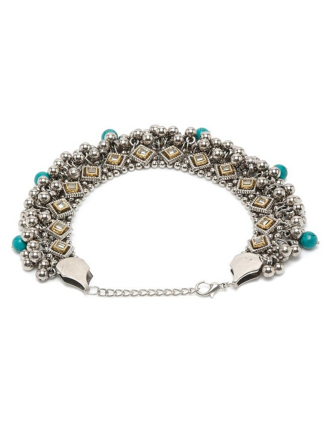 YouBella أنتيبيلا للمجوهرات أساور بايال أنيقة مصنوعة يدويًا من الفضة الألمانية للفتيات والنساء (النمط 3) - Image 2