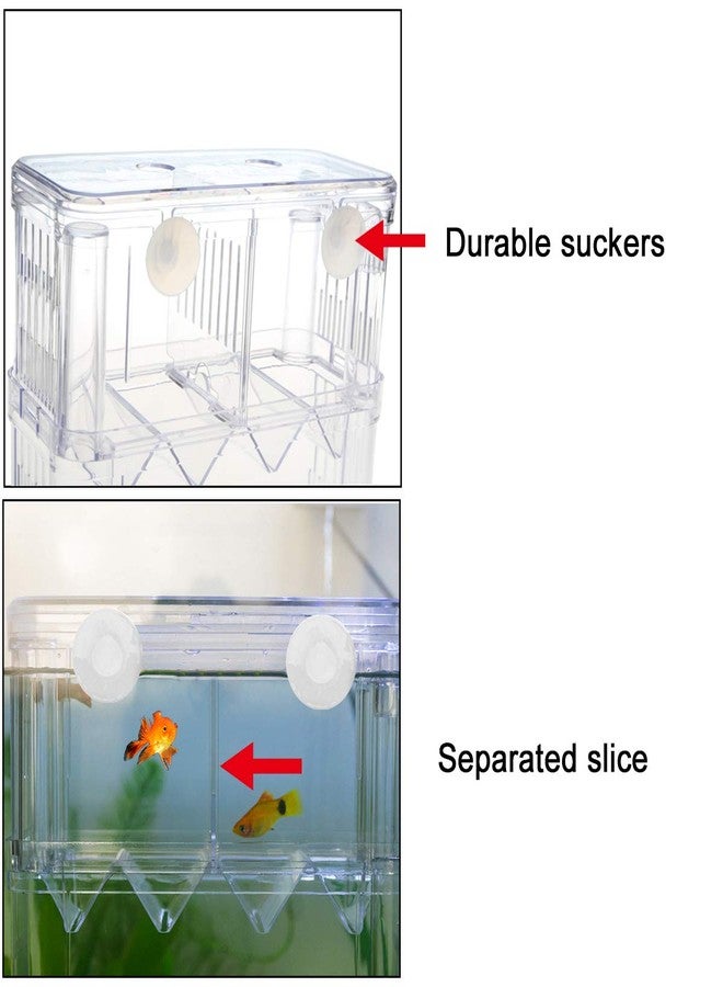 Senzeal Aquarium Fish Breeder Box Plastic Fish Isolation Breeding Box Hatching Incubator for Baby Shrimp Clownfish Guppy - Image 5