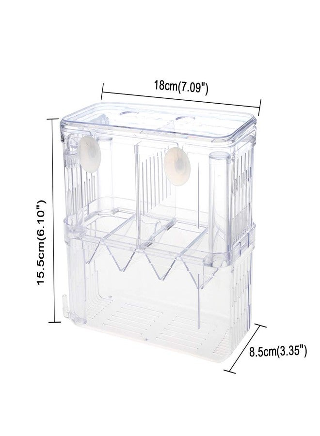 Senzeal Aquarium Fish Breeder Box Plastic Fish Isolation Breeding Box Hatching Incubator for Baby Shrimp Clownfish Guppy - Image 2