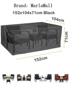MarlaMall Outdoor Furniture Cover 152x104x71cm Black 210D  - Image 2