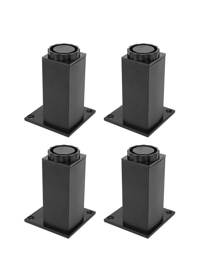 Thoraya - 4pcs Aluminum Alloy Adjustable Feet Sofa Bed Foot Legs Support for Cupboard Cabinet Furniture Accessories100mm - Image 1