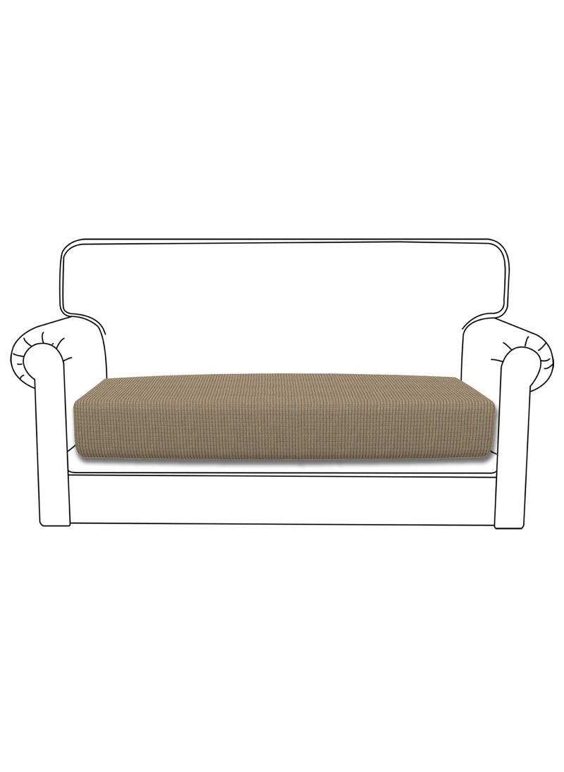 Easy-Going EasyGoing Stretch Loveseat Cushion Cover Sofa Cushion Furniture Protector Sofa Seat Sofa Slipcover Sofa Cover Soft Flexibility with Elastic BottomLoveseat Cushion Natural 