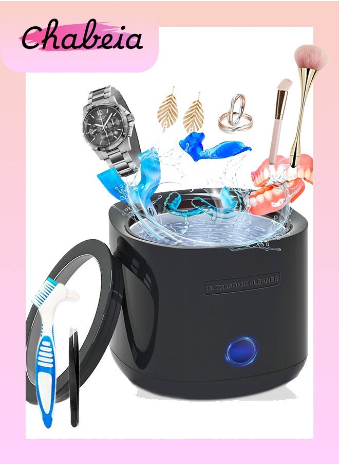 Chabeia Ultrasonic Cleaner – 42kHz Denture Cleaning Machine, 180ML Portable Dental Pod for Retainers, Aligners, Braces, and Mouth Guards  - Image 1