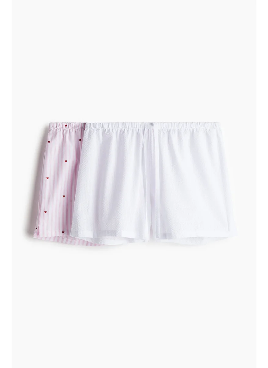 اتش اند ام 2-Pack Cotton Poplin Pyjama Shorts