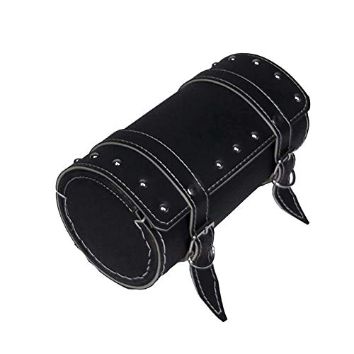 Guance Bike Style Side Saddle Bag Waterproof Round Tool Bag Black for Royal Enfield Classic 350 - Image 4